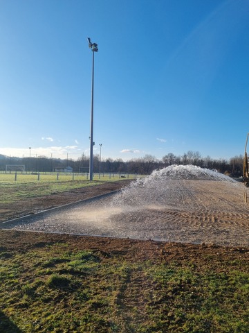 Réalisation d'un terrain de pétanque sur Saïx
