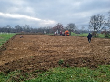Réalisation d'un terrain de pétanque sur Saïx